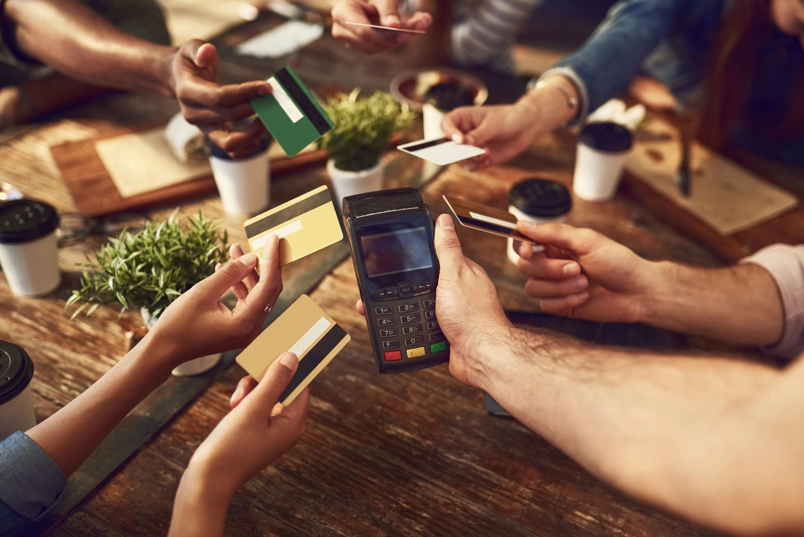 Clients making a secure payment together