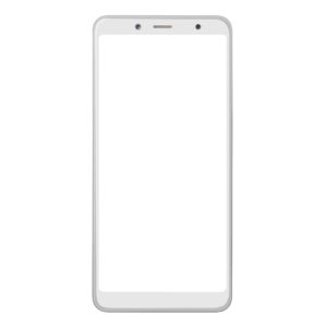 White smartphone on white