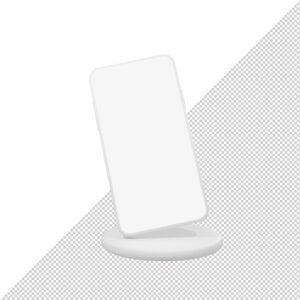 Mockup smartphones for presentation application display information graphics 3D rendering. Has clipping path for easy to use.