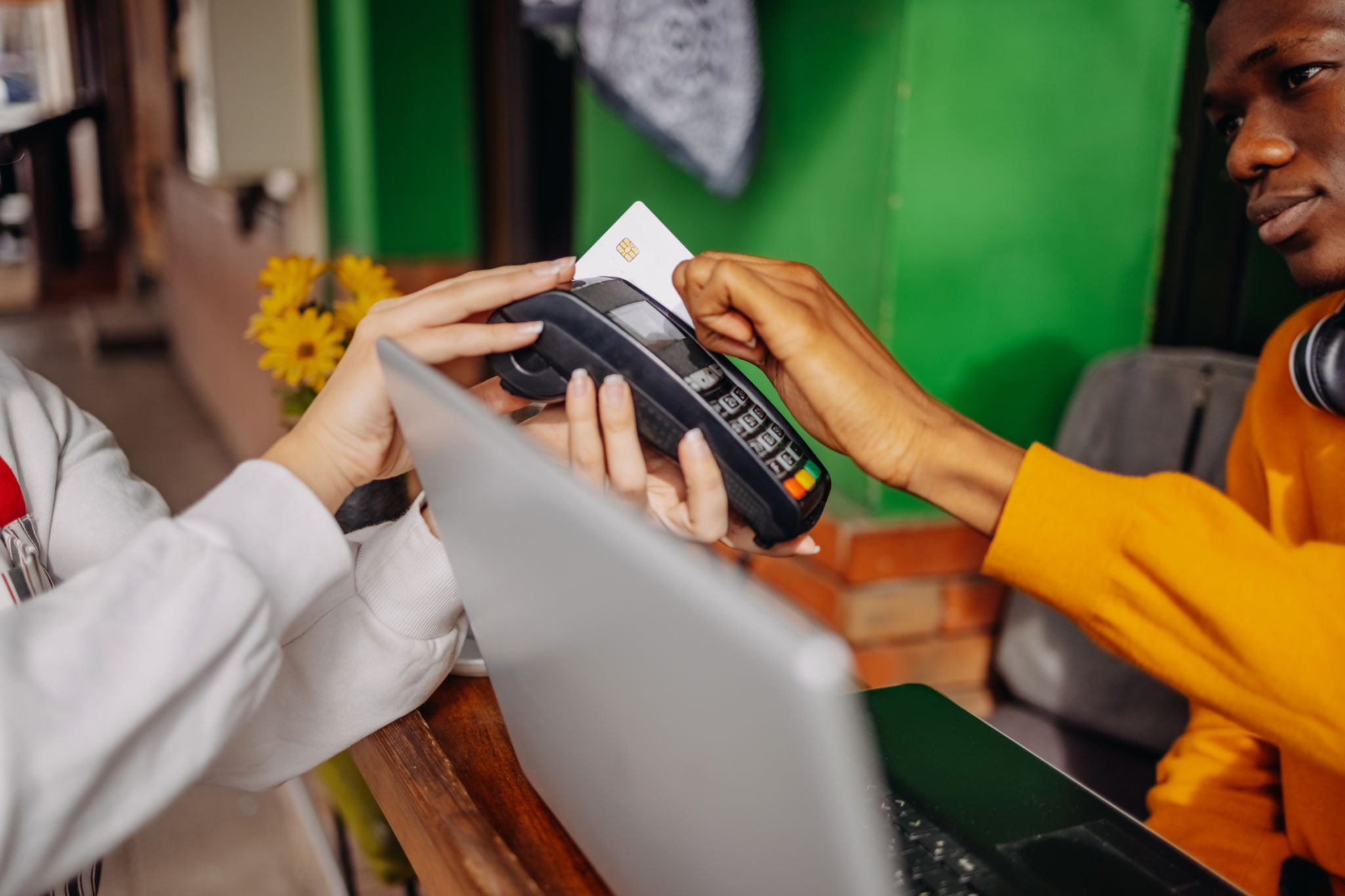 Customer making a digital payment
